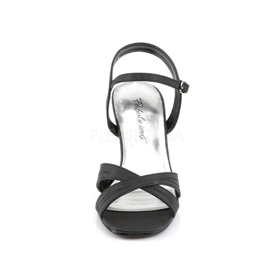 Pleaser Brand SS ROMANCE 313 Sandal in Black Faux Leather