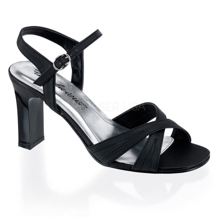 SS-ROMANCE-313 Sandal | Black Faux Leather-Footwear-Pleaser Brand-Black-16-Faux Leather-SEXYSHOES.COM