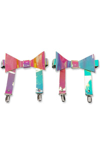 Daisy Brand SS Rainbow Holo Garters (Set Of 2) in Rainbow  from SexyShoes.com
