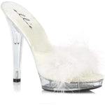 SS-SASHA Marabou  | White Genuine Satin