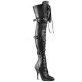 SS-SEDUCE-3028 Thigh Boot | Black Faux Leather