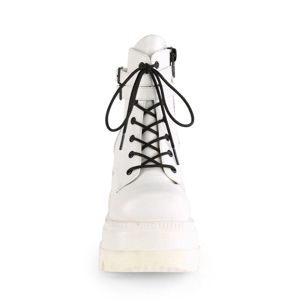 SS-SHAKER-52 Ankle Boot | White Faux Leather-Footwear-Pleaser Brand-White-9-Faux Leather-SEXYSHOES.COM