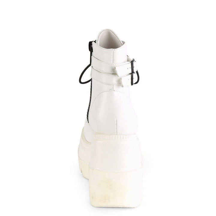SS-SHAKER-52 Ankle Boot | White Faux Leather-Footwear-Pleaser Brand-White-9-Faux Leather-SEXYSHOES.COM
