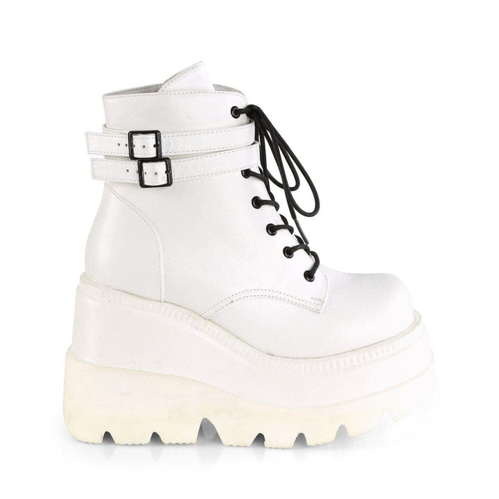 SS-SHAKER-52 Ankle Boot | White Faux Leather-Footwear-Pleaser Brand-White-9-Faux Leather-SEXYSHOES.COM