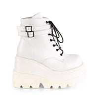 SS-SHAKER-52 Ankle Boot | White Faux Leather-Footwear-Pleaser Brand-White-9-Faux Leather-SEXYSHOES.COM