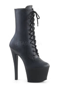 SKY-1020 Platform Boot  | Black Faux Leather