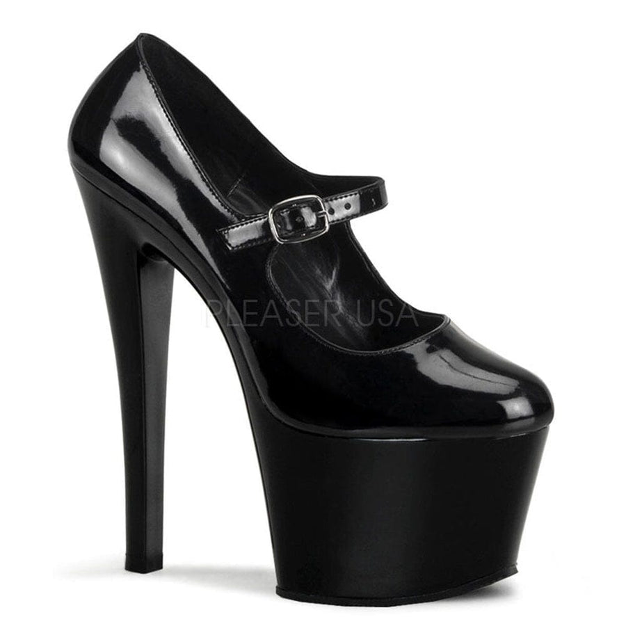 SS-SKY-387 Platform Pump | Black Patent-Footwear-Pleaser Brand-Black-8-Patent-SEXYSHOES.COM