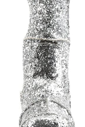 SS-STACK-301G Silver Glitter Knee Boot-Footwear-Pleaser Brand-Silver-11-Glitter-SEXYSHOES.COM
