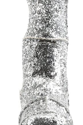 SS-STACK-301G Silver Glitter Knee Boot