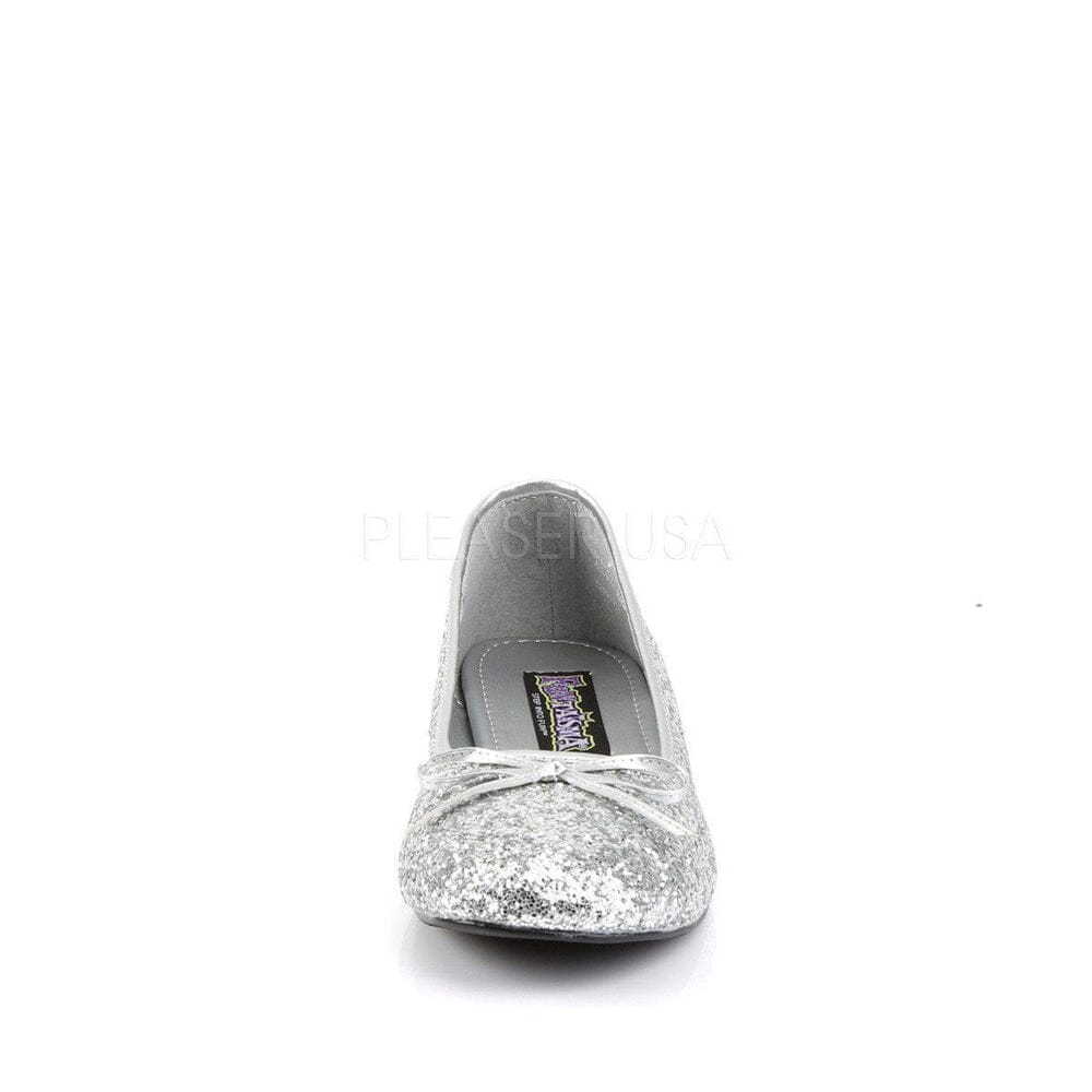 SS-STAR-16G Flat | Silver Glitter-Footwear-Pleaser Brand-Silver-6-Glitter-SEXYSHOES.COM