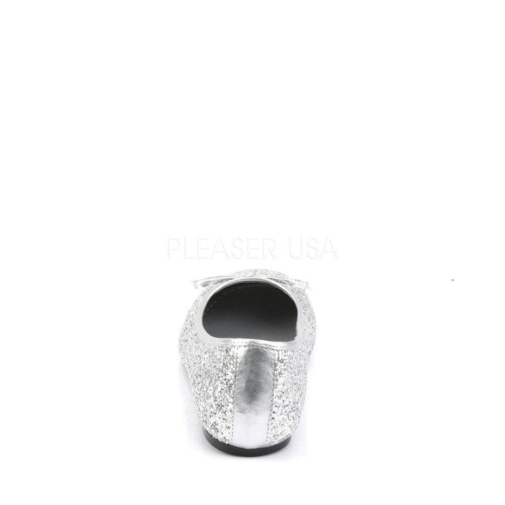 SS-STAR-16G Flat | Silver Glitter-Footwear-Pleaser Brand-Silver-6-Glitter-SEXYSHOES.COM