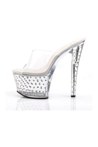 Pleaser STARDUST-701 Platform Slide in Clear Vinyl