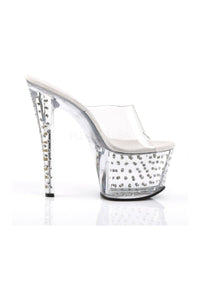 Pleaser STARDUST-701 Platform Slide in Clear Vinyl