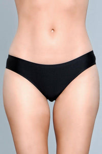 BeWicked Brand SS Seamless Microfiber Bikini in Black  from SexyShoes.com