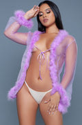 SS-Sheer Marabou Robe