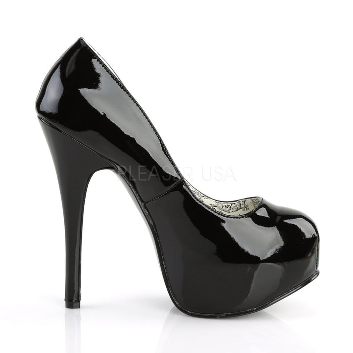 SS-TEEZE-06 Pump | Black Patent-Footwear-Pleaser Brand-Black-7-Patent-SEXYSHOES.COM