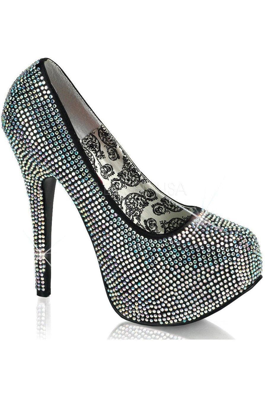 Pleaser Brand SS TEEZE 06R Pump in Iridescent Rhinestones from SexyShoes.com