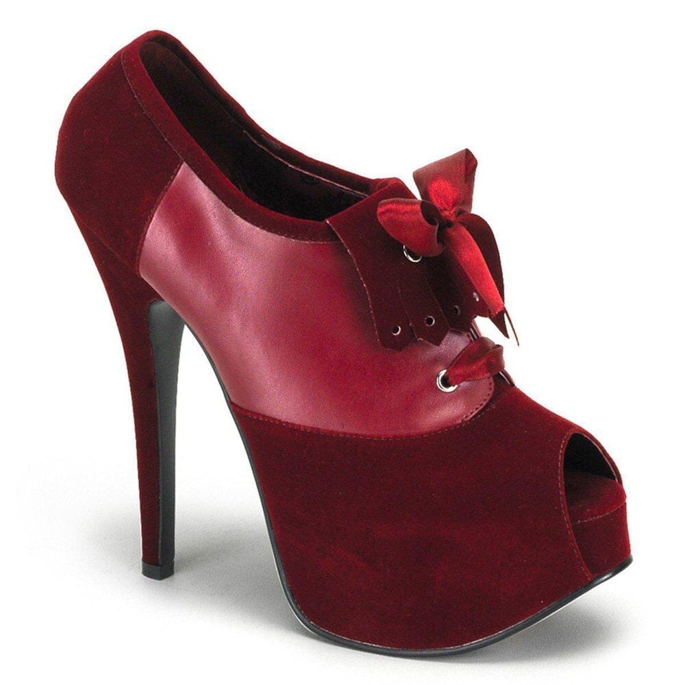 SS-TEEZE-16 Burgundy Velvet Pump-Footwear-Pleaser Brand-Burgundy-6-Velvet-SEXYSHOES.COM