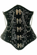SS-Top Drawer Steel Boned Underbust Corset w/Chains and Clasps