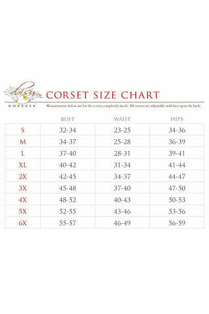 Daisy Corsets Top Drawer Steel Boned Underbust Corset w/Chains and Clasps in Black 