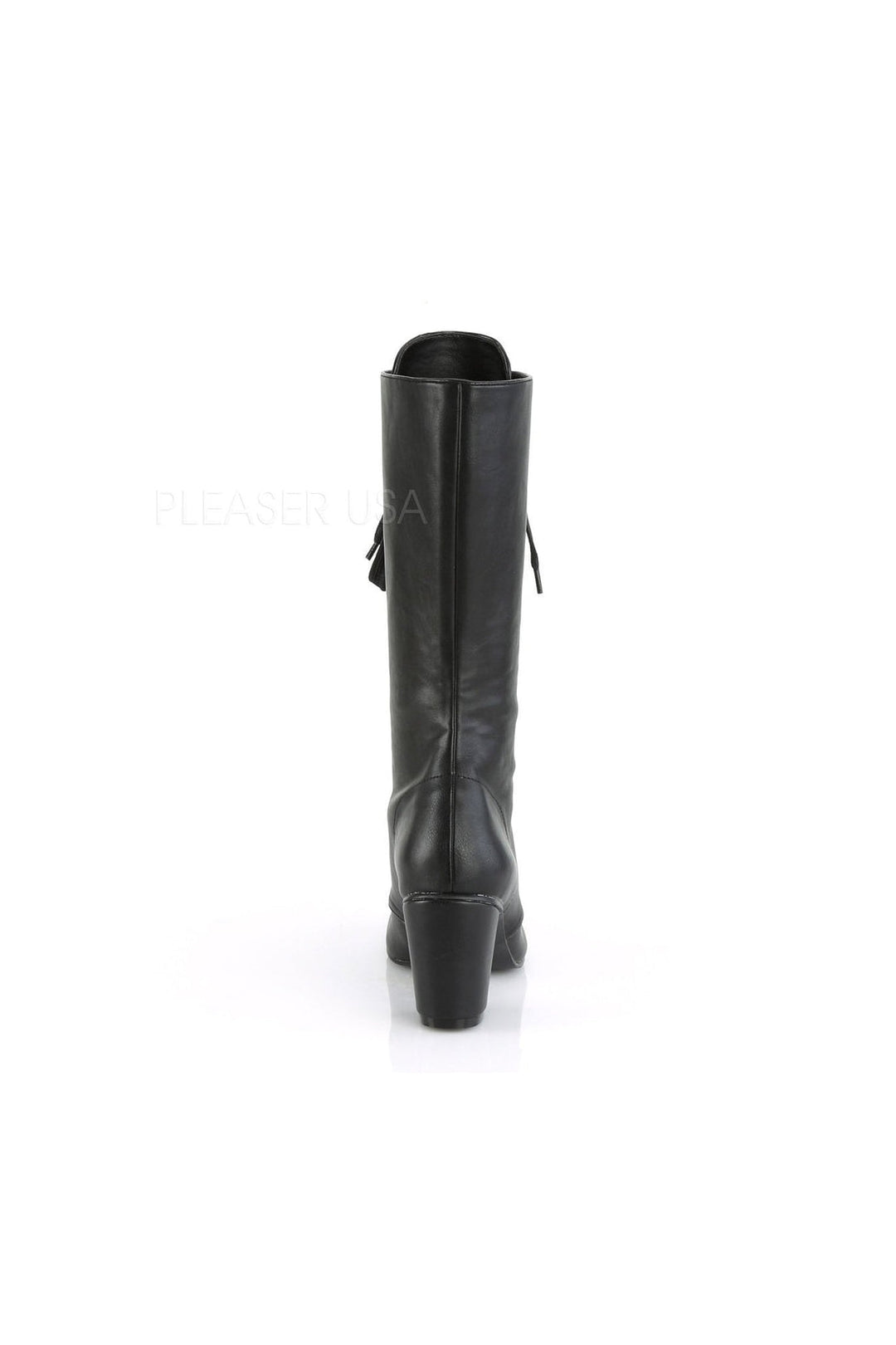Demonia VIVIKA-205  Knee Boot in Black Faux Leather