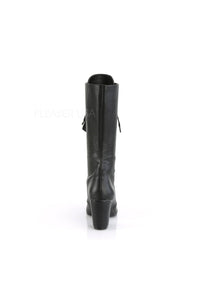 Demonia VIVIKA-205  Knee Boot in Black Faux Leather