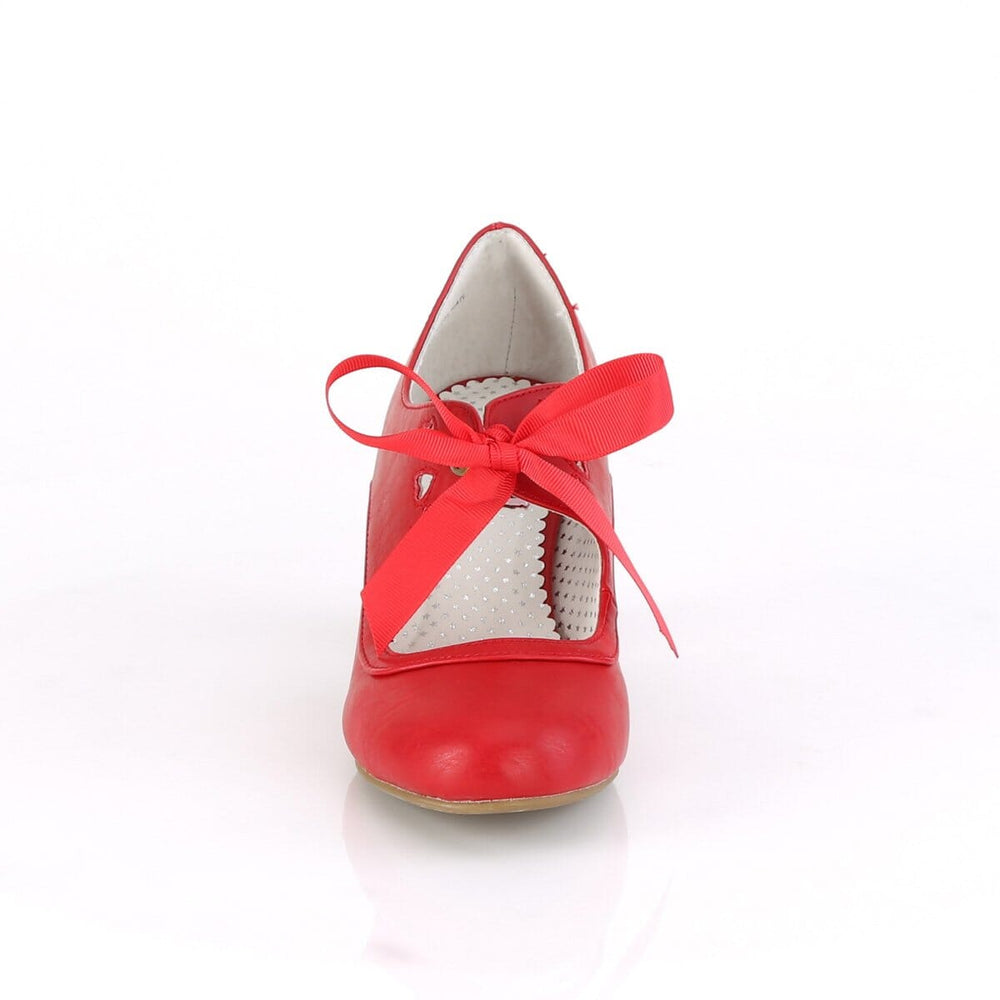 SS-WIGGLE-32 Pump | Red Faux Leather-Footwear-Pleaser Brand-Red-9-Faux Leather-SEXYSHOES.COM