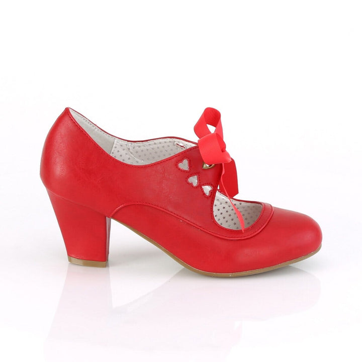 SS-WIGGLE-32 Pump | Red Faux Leather-Footwear-Pleaser Brand-Red-9-Faux Leather-SEXYSHOES.COM