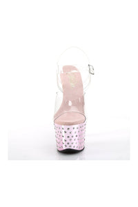 Pleaser STARDUST-708 Clear Vinyl Sandal in Clear Vinyl
