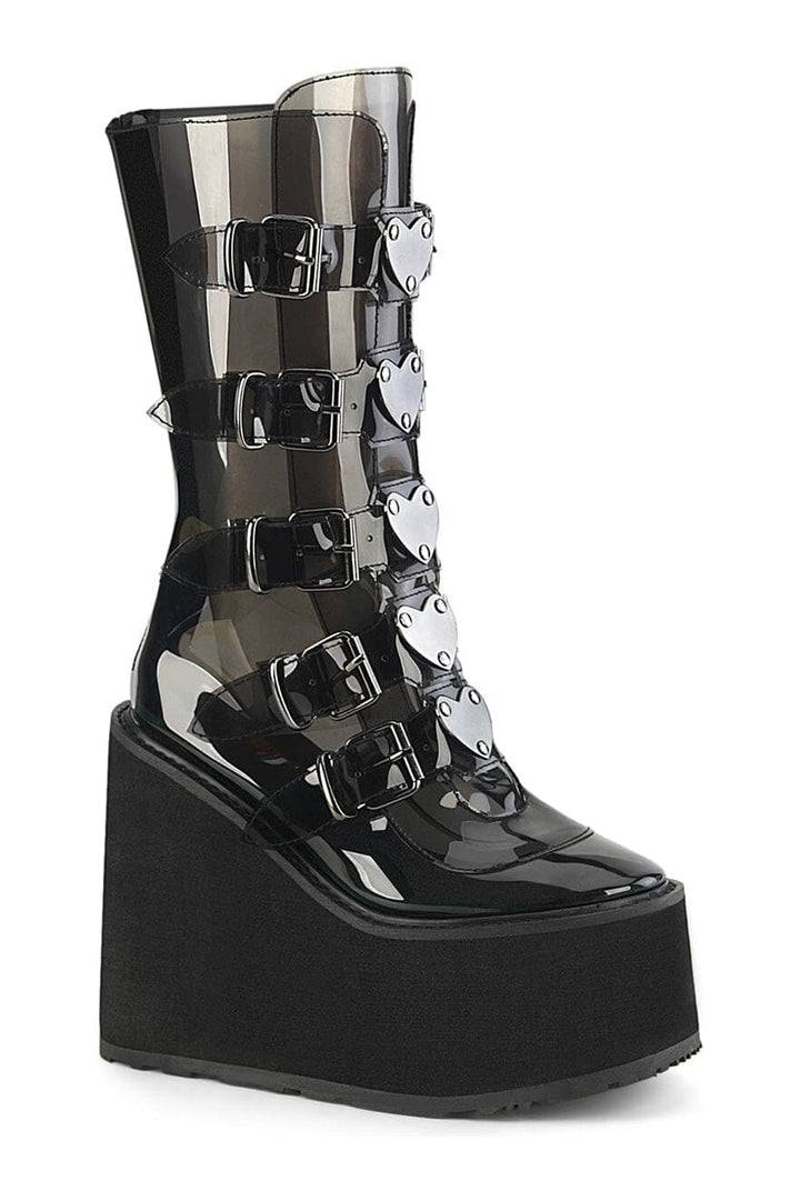 SWING-230C Black Smoke Knee Boot-Knee Boots-Demonia-Black-10-Smoke-SEXYSHOES.COM