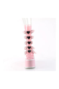 Demonia SWING-230C PInk Faux Leather Knee Boot in PInk Faux Leather