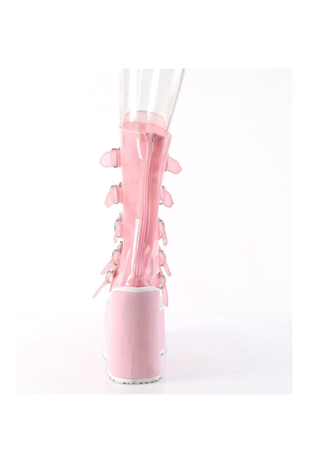 Demonia SWING-230C PInk Faux Leather Knee Boot in PInk Faux Leather