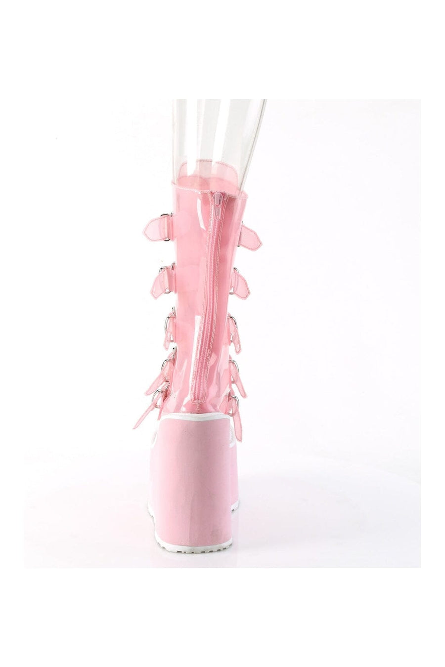 Demonia SWING-230C PInk Faux Leather Knee Boot in PInk Faux Leather