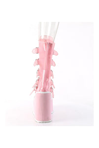 Demonia SWING-230C PInk Faux Leather Knee Boot in PInk Faux Leather