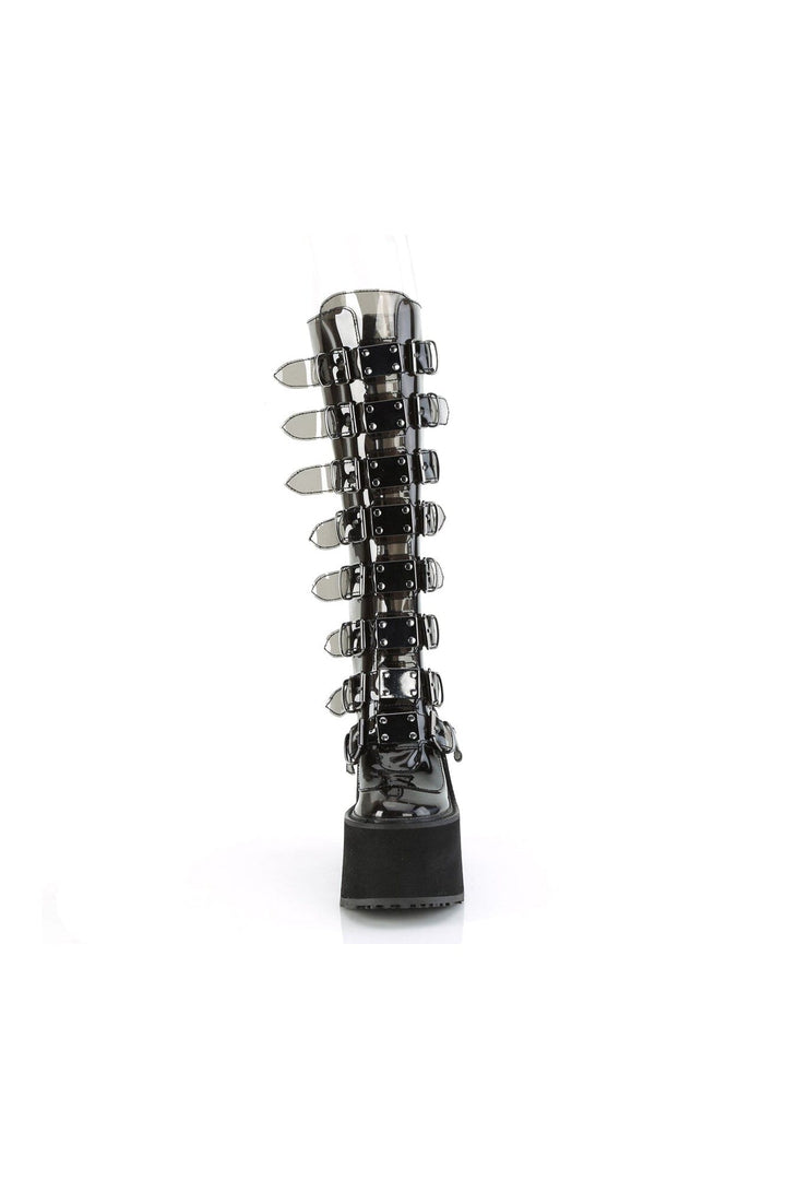 SWING-815C Black Smoke Knee Boot-Knee Boots-Demonia-SEXYSHOES.COM