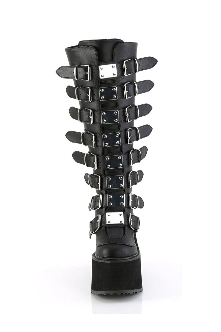 SWING-815WC Black Vegan Leather Knee Boot-Knee Boots-Demonia-SEXYSHOES.COM