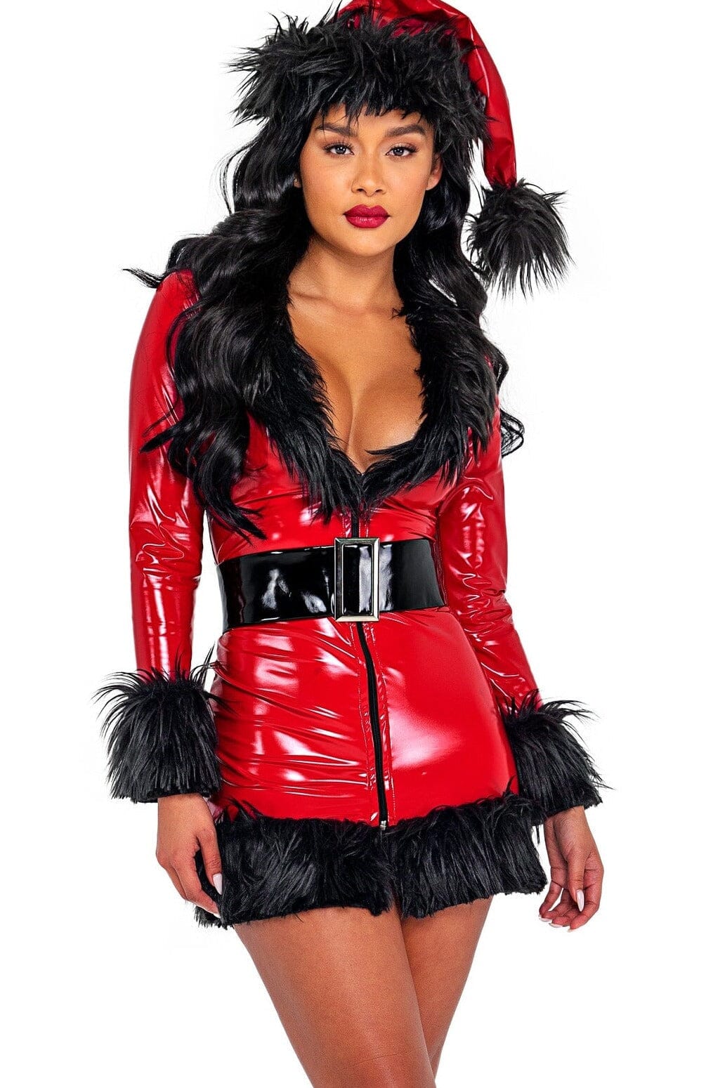 Santa Babe Costume Dress-Holiday Costumes-Roma Costumes-Red-L-SEXYSHOES.COM