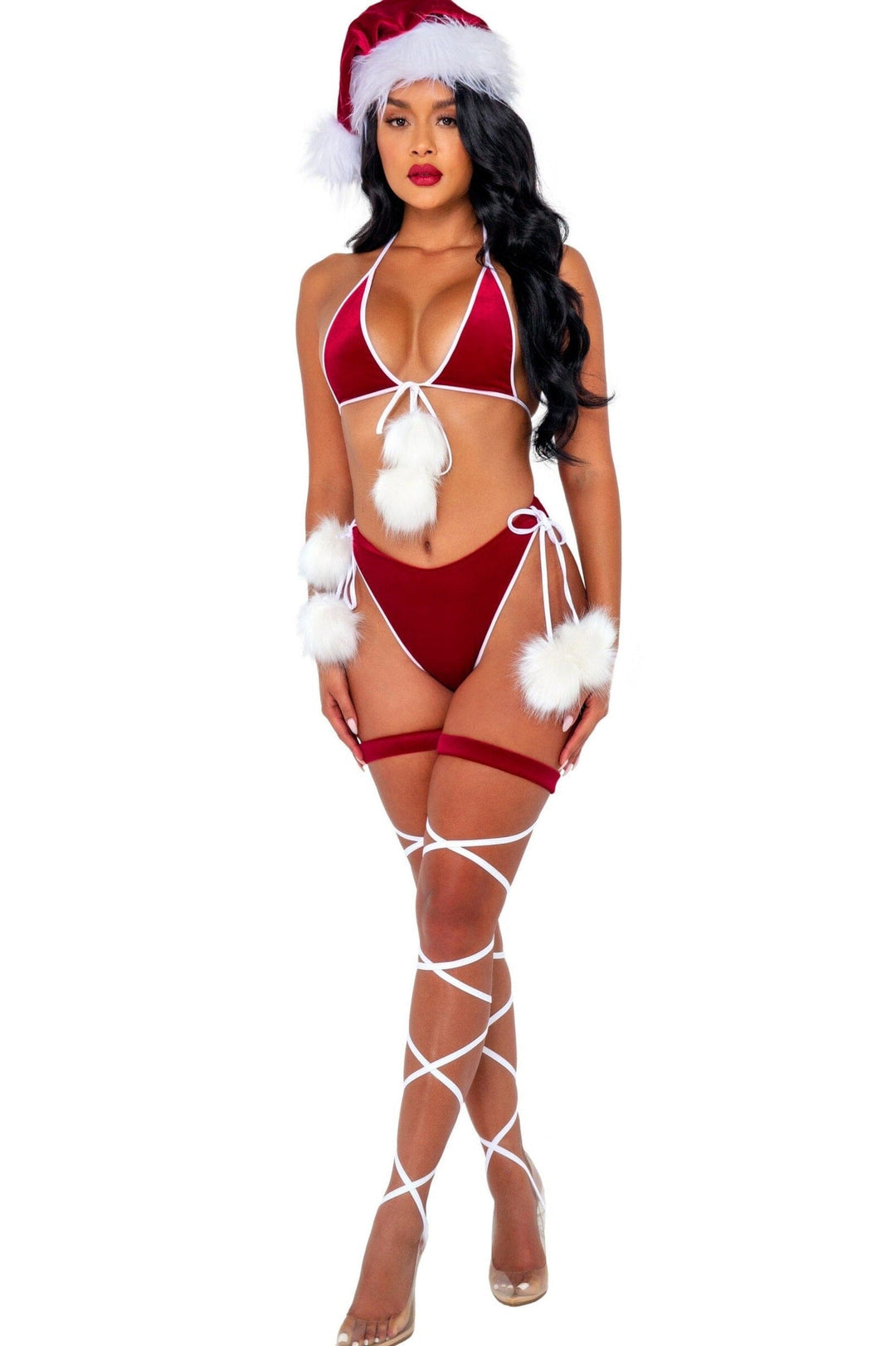 Santa's Holiday Spirit Bikini Costume-Holiday Costumes-Roma Costumes-SEXYSHOES.COM