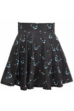 Scary Cats Print Stretch Lycra Skirt