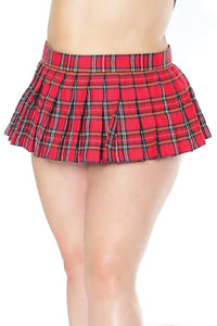 Coquette School Girl Plaid Skirt in Red  from SexyShoes.com
