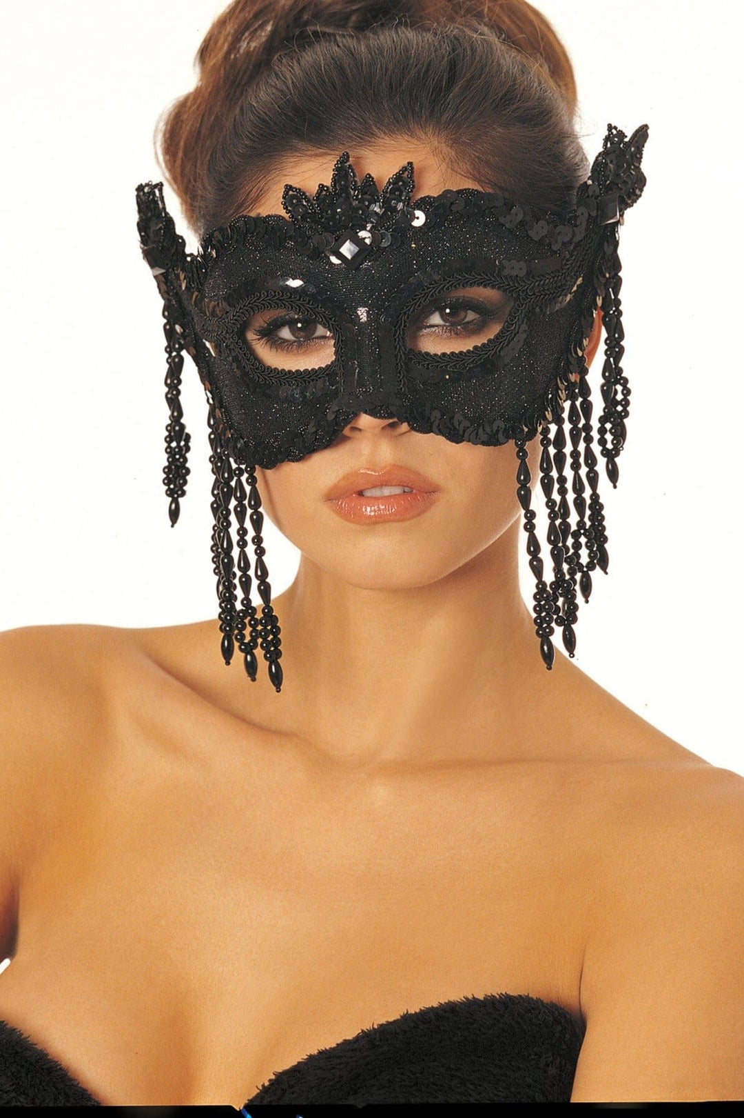 Sequin Eye Mask-Eyemask-Shirley of Hollywood-Black-O/S-SEXYSHOES.COM