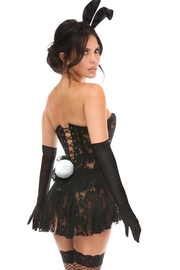 Daisy Corsets Sexy Black Bunny Corset Dress Costume in Black 