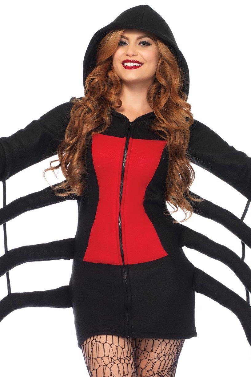Sexy Black Widow Costume Dress-Villian Costumes-Leg Avenue-Black-S-SEXYSHOES.COM