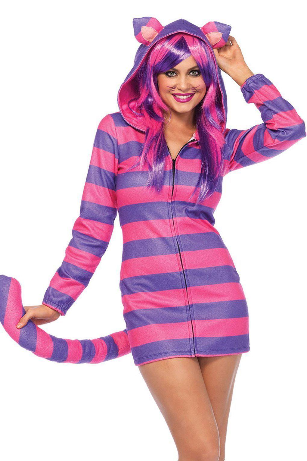 Sexy Cheshire Cat Costume Dress-Fairytale Costumes-Leg Avenue-Pink-S-SEXYSHOES.COM