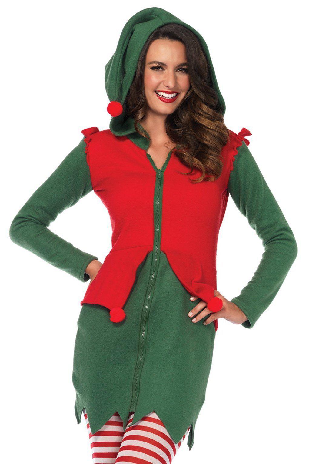 Sexy Elf Costume Dress-Holiday Costumes-Leg Avenue-Green-S-SEXYSHOES.COM