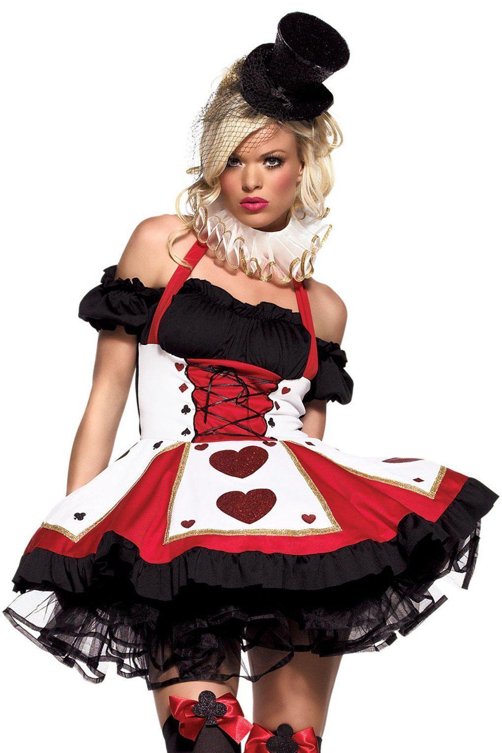 Sexy Heart Queen Costume-Fairytale Costumes-Leg Avenue-Red-XL-SEXYSHOES.COM