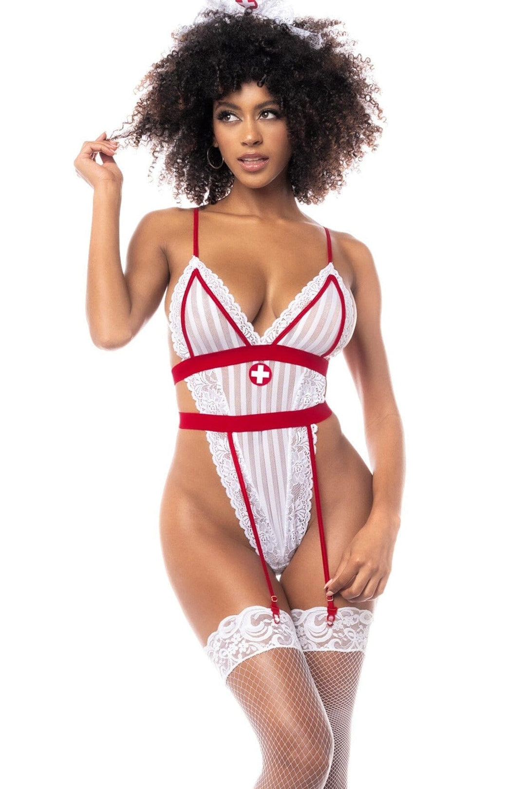 Mapale Sexy Nurse Costume in White  from SexyShoes.com