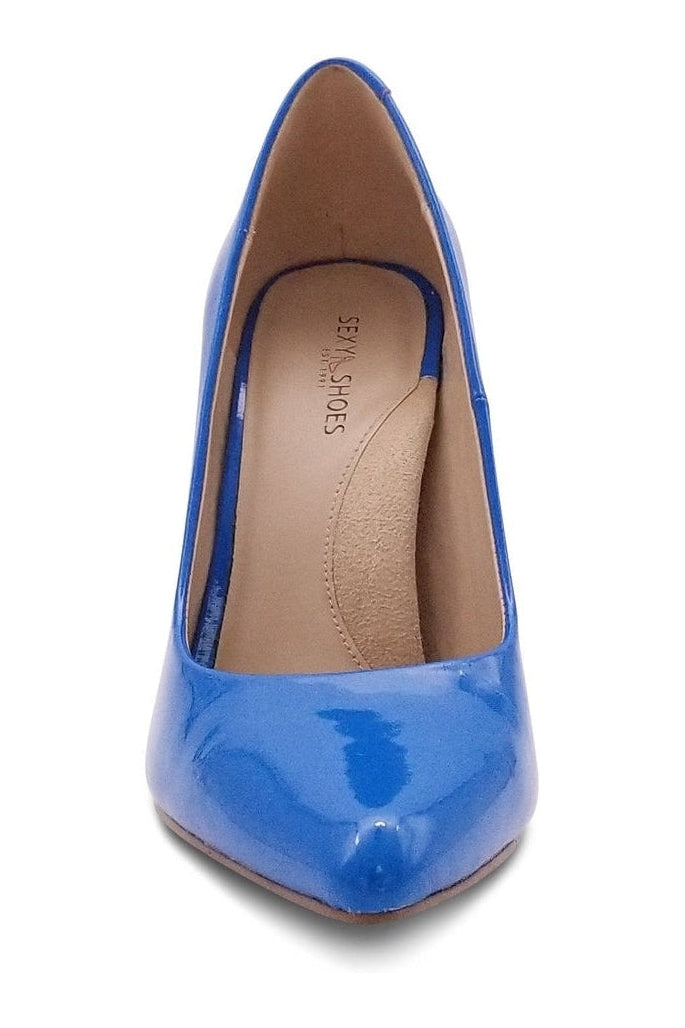 Classic Sexy Wide Width Pump-Pumps-Sexyshoes Signature-Turquoise-SEXYSHOES.COM