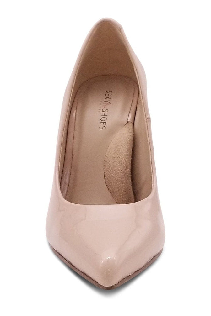 Classic Sexy Wide Width Pump-Pumps-Sexyshoes Signature-Nude-SEXYSHOES.COM