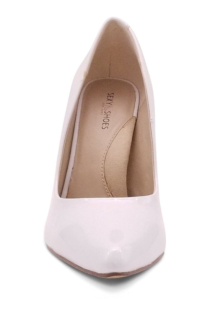 Classic Sexy Wide Width Pump-Pumps-Sexyshoes Signature-White-SEXYSHOES.COM